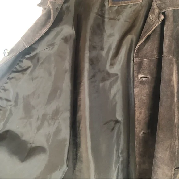 Mens Hathaway brown suede long shirt jacket size XXL - Picture 10 of 10
